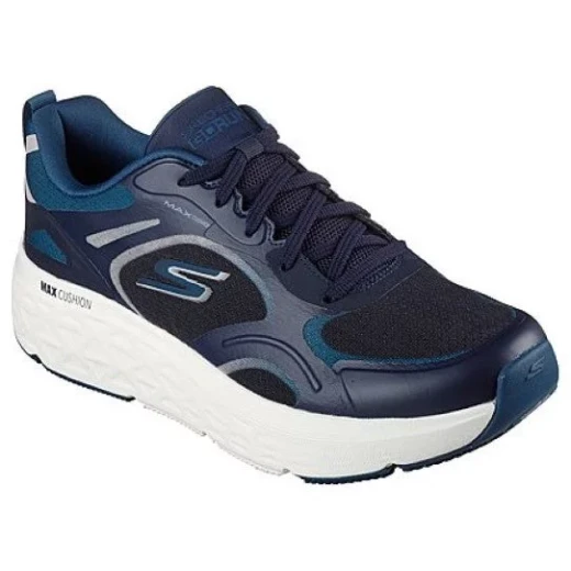 Skechers Max Cushioning Delta Men's Athletic Sneakers Navy with Engineered Mesh Upper and Ultra Go Cushioned Platform for Running, Walking, and Workouts, Size 45