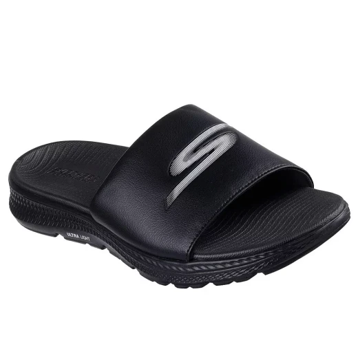 Skechers GO Consistent Sandal 2.0 Men's Black Performance Sandal with Contoured Goga Mat Footbed and ULTRA LIGHT Cushioning. Size 44.5 for Ultimate Comfort and Support. - Skechers - Image 3