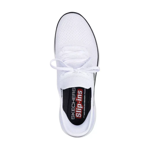 Skechers Men's Summits Slip Ins Hands Free Slip On Shoes with Air Cooled Memory Foam Insole Stretch Fit Knit Upper and Heel Pillow Comfort in White Size 42.5 - Skechers - Image 4