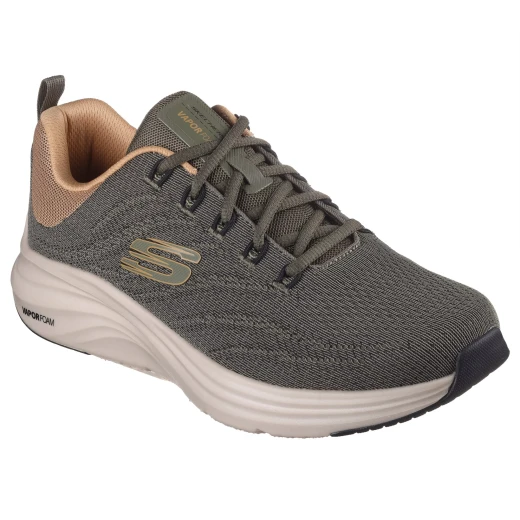 Skechers Men's Vapor Lite Olive Athletic Shoes with Air Cooled Memory Foam Insole for Lightweight Comfort, Engineered Mesh Upper, Vegan Lace Up Style, Size 41 - Skechers - Image 3
