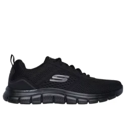 Skechers Track Leshur Men's Athletic Shoes in Black, Size 40, Designed for Comfort and Style, Ideal for Daily Activities and Relaxing Moments. Experience Ultimate Performance.