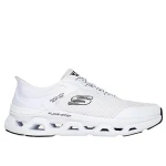 Skechers Men's Glide Step Altus Slip-ins Trainer White Color with Air Cooled Memory Foam Insole and Glide Step Geometric Cushioned Midsole, Size 44, Vegan Friendly, Stretch Laced - Skechers