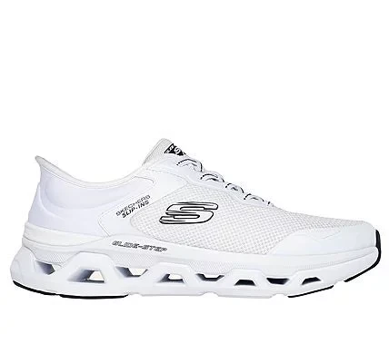 Skechers Men's Glide Step Altus Slip-ins Trainer White Color with Air Cooled Memory Foam Insole and Glide Step Geometric Cushioned Midsole, Size 44, Vegan Friendly, Stretch Laced Skechers Men's Glide Step Altus Slip-ins Trainer White Color with Air Cooled Memory Foam Insole and Glide Step Geometric Cushioned Midsole, Size 44, Vegan Friendly, Stretch Laced