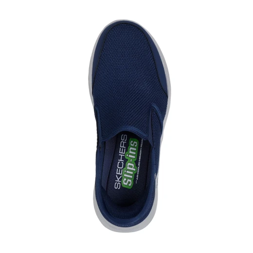 Skechers Men's Equalizer 5.0 Drayze Slip On Shoes Navy with Hands Free Slip ins Technology Relaxed Fit Yardage Mesh Upper Air Cooled Memory Foam Insole Size 42.5 - Skechers - Image 4