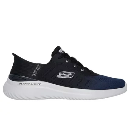 Skechers Men's Bounder 2.0 Tellem Slip-ins Vegan Sneakers Navy Blue Ombre Engineered Mesh Upper with Air-Cooled Memory Foam Insole Size 45 - Skechers - Image 2