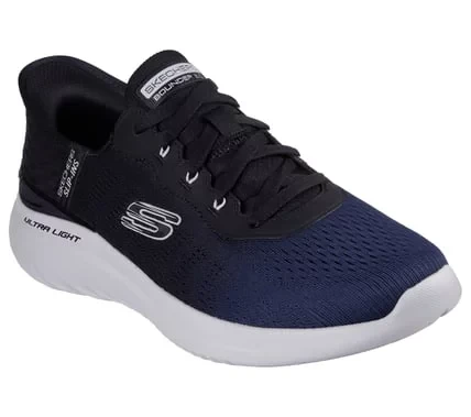 Skechers Men's Bounder 2.0 Tellem Slip-ins Hands Free Vegan Sneaker Navy Blue Ombre Engineered Mesh Upper with Air-Cooled Memory Foam Insole 46 - Skechers - Image 3