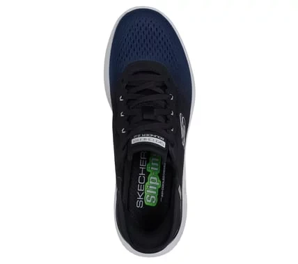 Skechers Men's Bounder 2.0 Tellem Slip-ins Hands Free Vegan Sneaker Navy Blue Ombre Engineered Mesh Upper with Air-Cooled Memory Foam Insole 46 - Skechers - Image 4