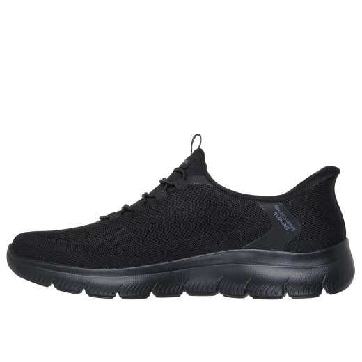 Skechers Men's Summits Dorrez Slip On Sneakers Black 46 with Hands Free Slip ins Technology and Air Cooled Memory Foam Insole Comfortable Vegan Athletic Style Fixed Stretch Laces - Skechers - Image 5