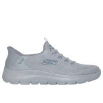 Skechers Men's Summits Dorrez Slip-ins Gray Athletic Shoes Hands Free Comfort 41 Size Engineered Knit Upper Air-Cooled Memory Foam Insole - Skechers