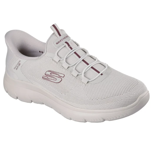 Skechers Men's Summits Dorrez Slip-ins Taupe Vegan Athletic Shoes with Hands Free Technology, Air-Cooled Memory Foam Insole, and Fixed Stretch Laces. Sizes Available: 41 - Skechers - Image 3