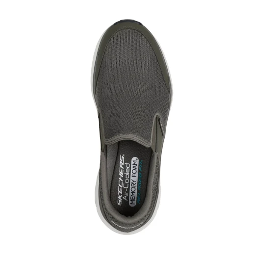 Skechers Men's Equalizer 6.0 Royze Olive Slip On Shoes with Hands Free Slip ins Technology and Relaxed Fit Design. Features Heel Pillow for Ultimate Comfort. Size 42. - Skechers - Image 4