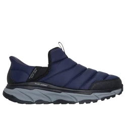 Skechers Men's D'Lux Journey Navy Lace Up Sneakers Air Cooled Memory Foam Insole 40 US Size Durable Comfort for Everyday Wear