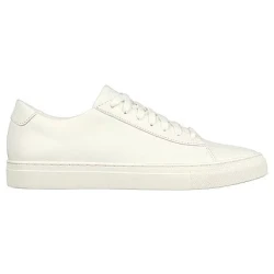 Skechers Men's Arch Fit Legend Lace Up Premium Leather Sneakers Off White 42 Featuring Removable Cushioned Arch Fit Insole Cupsole Versatile Style and Legendary Comfort