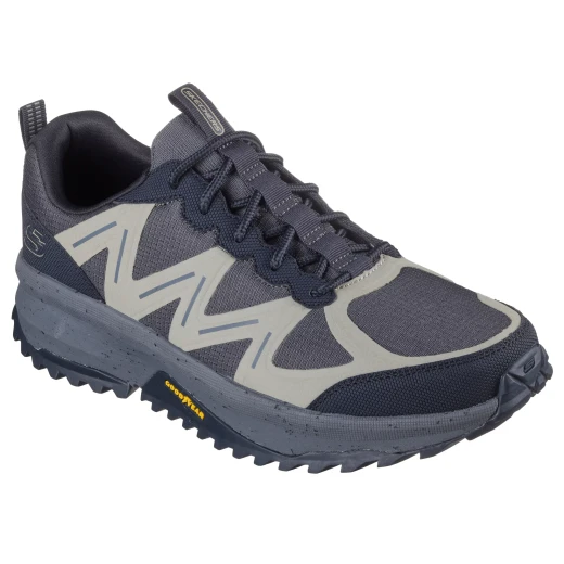 Skechers Bionic Trail Men's Charcoal Sneakers Featuring Air Cooled Memory Foam Insole for Comfort and Breathability, Durable Rubber Outsole, US Size 40