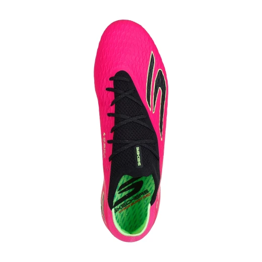حذاء كرة قدم رجالي من سكيتشرز SKX_2 Elite FG: جزء علوي Performance FitKnit، توسيد HYPER BURST PRO، وردي، مقاس 44 - سكيتشرز - Image 4