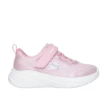 Skechers Girls' Wave 92 Waterproof Athletic Shoes with Adaptive Closure, Pink Design, Gradient Mesh Upper, Adjustable Strap, and Cushioned Comfort Footbed, Sizes Available - Skechers