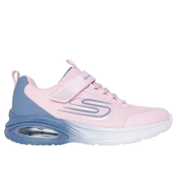 Skechers Girl's Microspec Max Advance Fly 3.0 Active Sneakers Pink Size 32 with Stretch Laces and Adjustable Instep Strap Featuring Skech Air Airbag Midsole