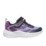 Skechers Girls' Infant Microspec Advance Oasis Point Sneakers Black Size 24 Featuring 3D Printed Mesh Upper Adjustable Strap and Cushioned Insole - Skechers