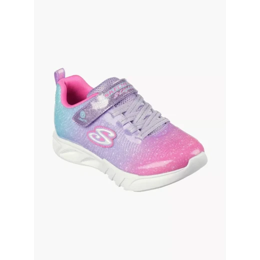 Skechers Girls' Flicker Flash Light Up Athletic Shoes Pink Ombre Dreamer Design Size 34 Featuring Stretch Laces Instep Strap and Lightweight Midsole for Comfortable All Day Wear - Skechers - Image 3