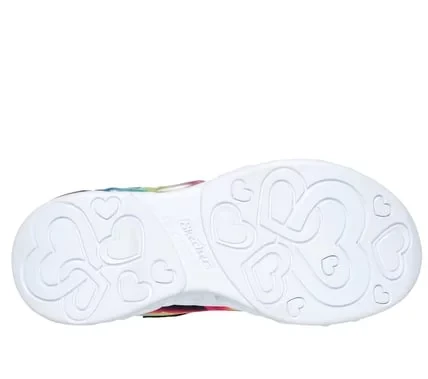 Skechers Girls' Heart Lights Infinite Heart Lights Light Up Sneakers Black 36 Featuring Rainbow Mesh Fabric Glitter Synthetic Leather Cushioned Midsole and Flexible Outsole - Skechers - Image 5