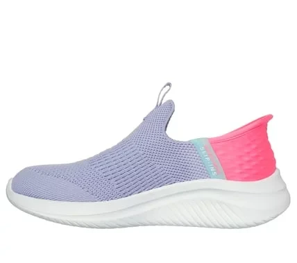 Skechers Girls' Ultra Flex 3.0 Fresh Time Slip-ins Laceless Sneakers Light Blue 32 Featuring Stretch Fit Engineered Knit Upper and Air Cooled Memory Foam Insole - Skechers - Image 11