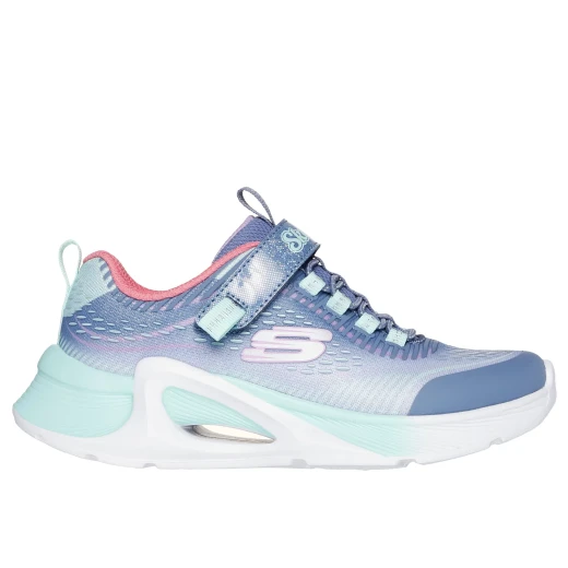 Skechers Girls' Tide Tech Charcoal Athletic Shoes with Printed Sparkle Mesh Upper, Adjustable Instep Strap, Cushioned Midsole and Air Window - Size 27 for Active Girls - Skechers - Image 2