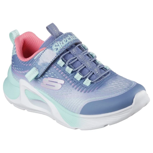 Skechers Girls' Tide Tech Charcoal Athletic Shoes with Printed Sparkle Mesh Upper, Adjustable Instep Strap, Cushioned Midsole and Air Window - Size 27 for Active Girls - Skechers - Image 3
