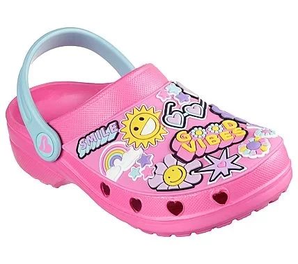 Skechers Girls' Heart Charmer 2.0 Clogs in Pink Size 37: Fun, Flexible EVA Foamies with Vibin' Friends Design and Convertible Heel Strap for Comfortable All Day Wear - Skechers - Image 3