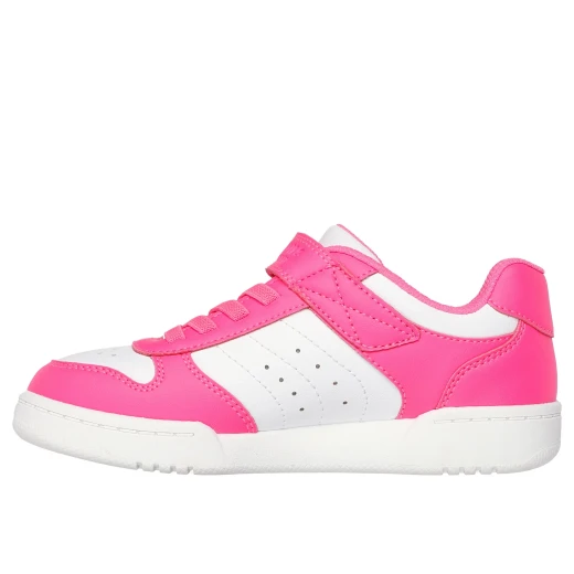 Skechers Girls' Quick Street Style Stride Pink Low Top Sneakers 32 Featuring Machine Washable Duraleather Upper Stretch Laces Adjustable Instep Strap Cushioned Comfort Insole - Skechers - Image 5
