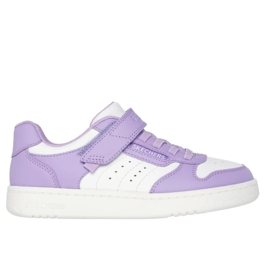Skechers Girls' Quick Street Style Stride Athletic Shoes Lavender Size 33 Low Top Duraleather Upper Machine Washable Adjustable Strap Cushioned Comfort Insole - Skechers - Image 2