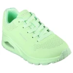 Skechers Girls' Uno Gen1 Neon Glow Sneakers Light Green Size 32 - Skechers