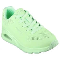 Skechers Girls' Uno Gen1 Neon Glow Sneakers Light Green Size 32