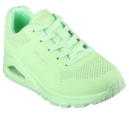 Skechers Girls' Uno Gen1 Neon Glow Sneakers Light Green Size 32 - Skechers - Image 5