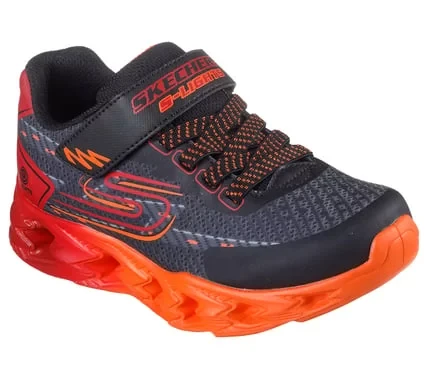 Skechers Boys' Vortex 2.0 Black Athletic Sneakers Size 31 with Stretch Laces Instep Strap and Adaptive Closure Light Up Design Cushioned Comfort Insole Perfect for All Day Play - Skechers - Image 3