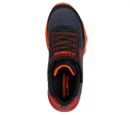 Skechers Boys' Vortex 2.0 Black Athletic Sneakers Size 31 with Stretch Laces Instep Strap and Adaptive Closure Light Up Design Cushioned Comfort Insole Perfect for All Day Play - Skechers - Image 4