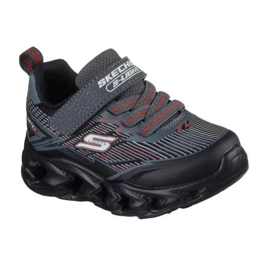 Skechers S-Lights Vortex 2.0 Veltrox Boys' Light Up Sneakers Black 23 Featuring Cushioned Insole, 3D Textured Print, and Adaptive Closure for Easy On/Off - Skechers - Image 3