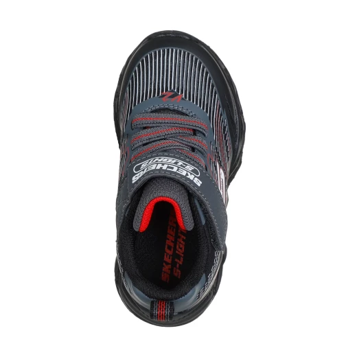 Skechers Boys' Infant Vortex 2.0 Veltrox Light Up Sneakers Black 24 Featuring Cushioned Insole, 3D Textured Print, Adaptive Closure, and Flexible Outsole for Playground Fun - Skechers - Image 4
