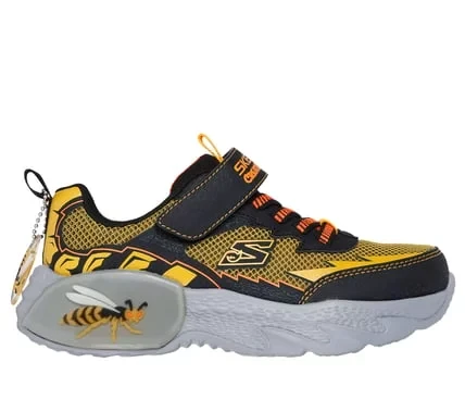 Skechers Boys' Creature Crawlers Yellow Mesh Sneakers with Adjustable Strap - Skechers - Image 2