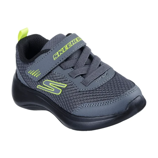 Skechers Boys' Selectors Charcoal Sneakers: Lightweight Fun Fit Design with Mesh Upper, Stretch Laces, Adaptive Closure, and Cushioned Comfort Insole, Size 24 - Skechers - Image 3