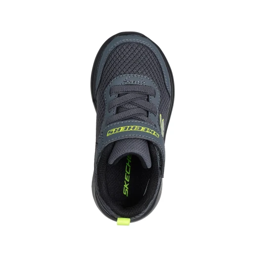 Skechers Boys' Selectors Charcoal Sneakers: Lightweight Fun Fit Design with Mesh Upper, Stretch Laces, Adaptive Closure, and Cushioned Comfort Insole, Size 24 - Skechers - Image 4