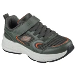 Skechers Boys' RetroGraph Athletic Shoes Olive Green Color 28 with Cushioned Insole and Breathable Mesh Upper - Skechers