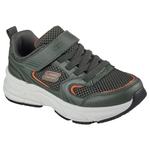 Skechers BOYS' Retro-Graph Athletic Shoe 31 OLIVE with Cushioned Insole, Breathable Mesh Upper, Adjustable Strap, and Flexible Outsole for Comfortable All Day Wear - Skechers - Image 2