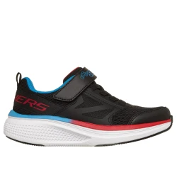 Skechers Boys' GO RUN Elevate 2.0 Athletic Shoes with Locator Tag Compartment, Black, Size 29, Featuring Mesh and Synthetic Upper, Stretch Laces, and Adjustable Instep Strap