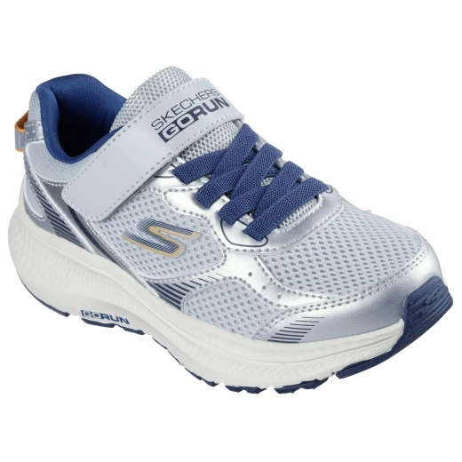 Skechers Boys' GOrun Consistent 2.0 Athletic Sneakers Silver Size 34 Featuring AirCooled Goga Mat Insole and Adaptive Closure for Comfortable Everyday Play - Skechers - Image 3