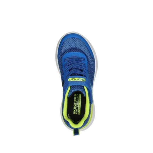 Skechers Boys' Go Run 400 V2 Athletic Training Shoes Blue Size 32 with Stretch Laces and Air Cooled Goga Mat Insole for Comfortable Running and Sports Activities - Skechers - Image 3