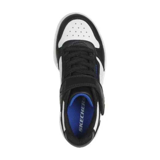 Skechers Boys' Quick Street Low Top Sneakers Black 32 Featuring Stretch Laces, Adaptive Closure, Machine Washable Durale Leather Upper and Cushioned Insole - Skechers - Image 4