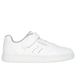 Skechers Street Boys' Quick Street Low Top Sneakers White 32 Featuring Durable Leather Upper, Stretch Laces, Adaptive Closure, and Cushioned Insole for Everyday Comfort and Style - Skechers