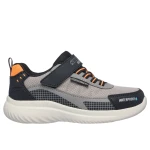 Skechers Boys' Bounder 2.0 Aqua Pace Waterproof Athletic Shoes Gray 27 Featuring Adaptive Closure, Mesh Upper, Adjustable Strap, and Cushioned Comfort Insole for Active Kids - Skechers