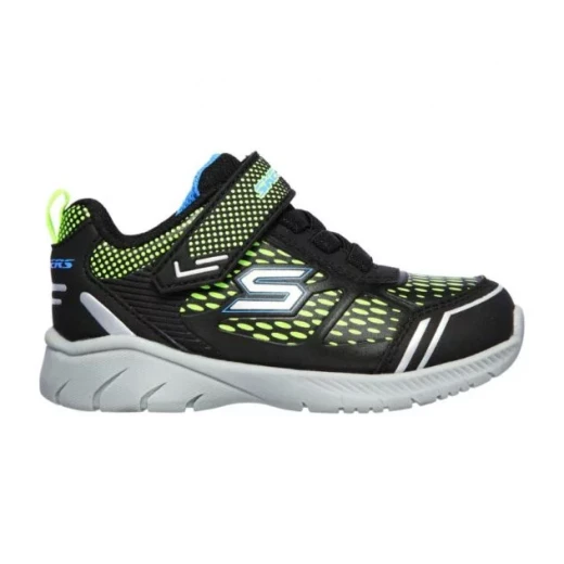 Skechers Boys' Mighty Stride Infant Sneakers Black Size 22 Slip On Sporty Casual Training Shoes Adjustable Hook and Loop Closure Durable Synthetic Upper - Skechers - Image 2