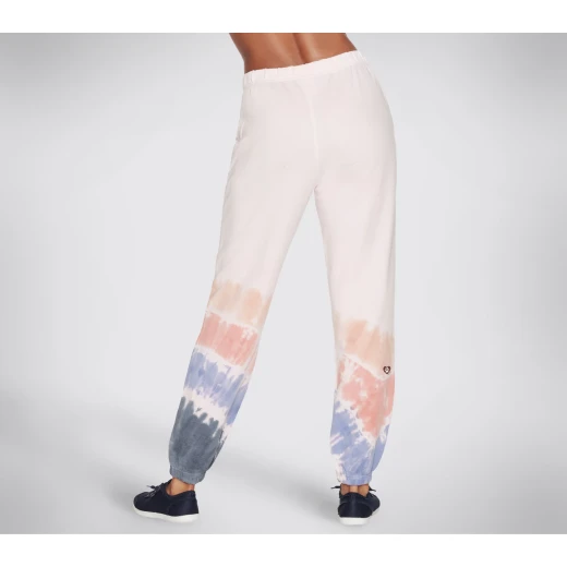 بنطلون رياضي نسائي من BOBS من Skechers Crescent Tie Dye Purrrfect Terry XS وردي تصميم صبغ ربطة عنق على طراز مريح وأنيق ملابس رياضية أصلية 100٪ جديدة تمامًا - سكيتشرز - Image 3